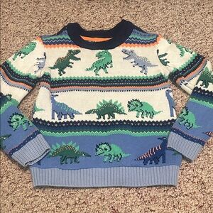 Gymboree Dinosaur Multicolor Knit Sweater